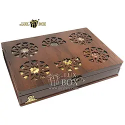 جعبه چوبی پذیرایی آجیل و خشکبار لوکس باکس کد LB016