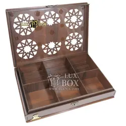 جعبه چوبی پذیرایی آجیل و خشکبار لوکس باکس کد LB016