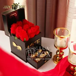 جعبه گل هدیه کادو چوبی لوکس باکس کد  LB200
