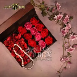 جعبه گل هدیه کادو چوبی لوکس باکس کد  LB271
