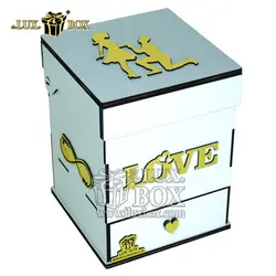 جعبه گل هدیه کادو چوبی لوکس باکس کد LB202