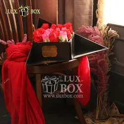 جعبه گل هدیه کادو چوبی لوکس باکس  کد  LB240