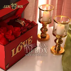 جعبه گل هدیه کادو ولنتاین لوکس باکس کد LB221