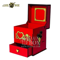 جعبه گل هدیه کادو ولنتاین لوکس باکس کد LB201