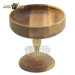 شکلات خوری پایه دار چوبی دست ساز لوکس باکس کد LBL467