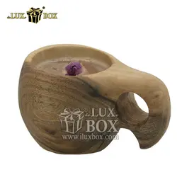 فنجان و کوکسای چوبی مدل قهوه خوری لوکس باکس کد LB453