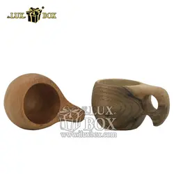 فنجان و کوکسای چوبی مدل قهوه خوری لوکس باکس کد LB453