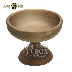 ظرف پذیرایی شکلات خوری چوبی پایه دار سایز کوچک لوکس باکس کد LBL460