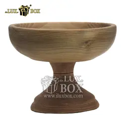 ظرف پذیرایی شکلات خوری چوبی پایه دار سایز کوچک لوکس باکس کد LBL460