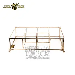 جعبه پذیرایی شیشه ای آجیل و خشکبار لوکس باکس کد LB606-S