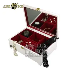 جعبه جواهرات طلا ساعت هدیه چوبی لوکس باکس کد LB302-W