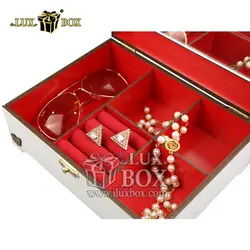 جعبه جواهرات طلا ساعت هدیه چوبی لوکس باکس کد LB304-W