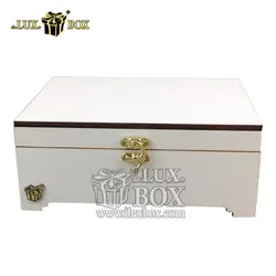 جعبه جواهرات طلا ساعت هدیه چوبی لوکس باکس کد LB304-W