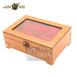 جعبه جواهرات طلا هدیه ساعت چوبی لوکس باکس کد LB320-0