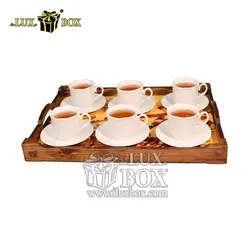 سینی چوبی سنتی مستطیل طرح شعر لوکس باکس کد LB554