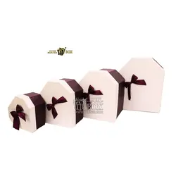 جعبه مقوایی هدیه کادو طرح الماس مدل روبان دار 4 سایز کد LB247
