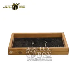 سینی پذیرایی چوبی طرح ماربل لوکس باکس کد LBL560