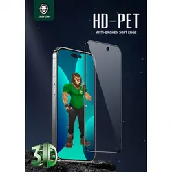 گلس لبه نرم iPhone 14 Pro گرین لاین Green Lion HD-PET Anti-Broken Soft edge Glass