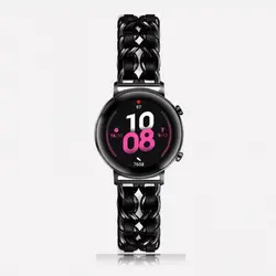 بند استیل ساعت سامسونگ Galaxy Watch Active/Active 2 مدل چرمی زنجیری