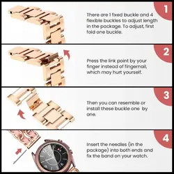 بند استیل ساعت سامسونگ Galaxy Watch Active/Active 2 مدل چرمی زنجیری