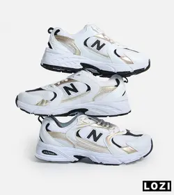 کفش کتانی زنانه سفید طلایی نیوبالانس New Balance 530 مدل 3277