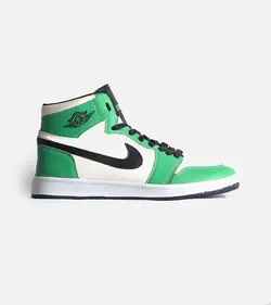 کفش کتانی مردانه نیم ساق سفید سبز نایک AirJordan مدل 3167
