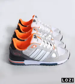 کفش کتانی مردانه طوسی سفید نارنجی آدیداس adidas ZX 750 مدل 3323