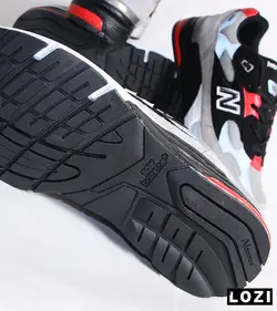 کفش کتانی مردانه طوسی قرمز نیوبالانس New Balance 992 مدل 3298