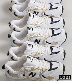 کفش کتانی مردانه سفید طلایی نیوبالانس New Balance 530 مدل 3273