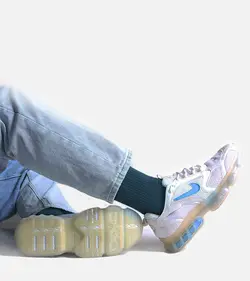 کفش کتانی مردانه سفید آبی نایک NIKE STUSSY مدل 3045