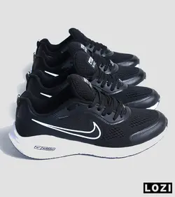 کفش کتانی مردانه مشکی سفید نایک NIKE PEGASUS V10 مدل 3027