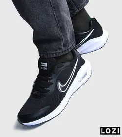 کفش کتانی مردانه مشکی سفید نایک NIKE PEGASUS V10 مدل 3027