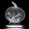 چراغ خواب سه بعدی طرح کدو هالووین کد chkh-003