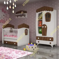 سرویس خواب نوزاد مدل کلبه نوزادی