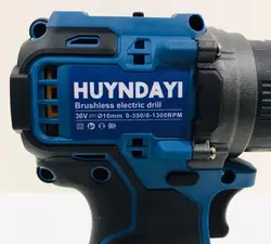 دریل شارژی 36 ولت هیوندای موتور براشلس با سه نظام یدک مدل 36V-max