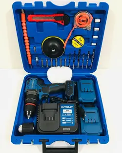 دریل شارژی 36 ولت هیوندای موتور براشلس با سه نظام یدک مدل 36V-max