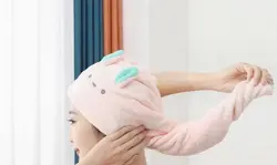 حوله سر (حوله دکمه دار سر )حوله حمام تولید شده از الیاف طبیعی میکروفایبر