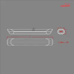 چراغ خطی روکار 20 وات پارس لایت مدل دیاکو