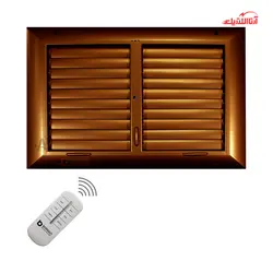 دریچه کولر دو شبکه مستطیل برنازی سایز 20 در 70