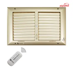 دریچه کولر دو شبکه مستطیل برنازی سایز 25 در 50