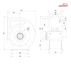 سانتریفیوژ بکوارد 92 وات تک فاز نمره 30 دمنده مدل BEB-30/10A6S