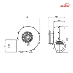 بلوئر هود پلاستیکی 14 سانتی‌متری دمنده مدل BEF-14/7V2SP