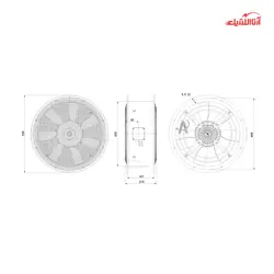 فن آکسیال سیلندری ترانس نمره 45 دمنده مدل VIC-45D4T