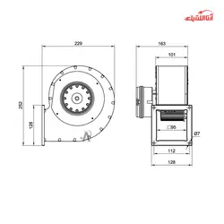 بلوئر هود فلزی 14 سانتی متری دمنده مدل BEF-14/7V2SS