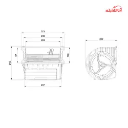 بلوئر فن کویل 15 سانت دمنده مدل BEF-15/21V4SP