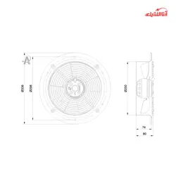 هواکش صنعتی دمنده مدل آکسیال طرح آلمان VIF-25V4S