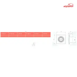 هواکش خانگی آکسی لاین 15 سانت دمنده مدل VBX-15S2S
