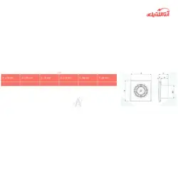 هواکش خانگی آکسی لاین 12 سانت دمنده مدل VBX-12S2S