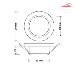 قاب هالوژن IP54 برش 8 فاین الکتریک مدل FEC-1044C