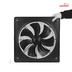 هواکش ایلکای نمره 45 دمنده تک فاز مدل هفت پر فلزی با قاب دمنده VIK-45A6S-H